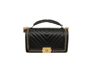 Chanel Top Handle Chevron Boy Handbag