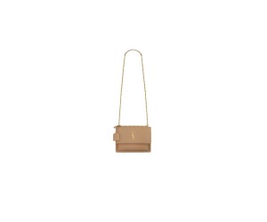 SUNSET MEDIUM CHAIN BAG IN SMOOTH LEATHER