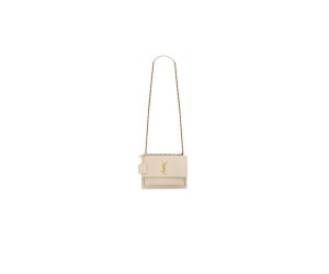 SUNSET MEDIUM CHAIN BAG IN SMOOTH LEATHER