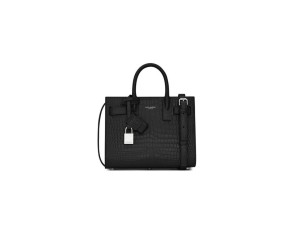 YSL SAC DE JOUR NANO IN EMBOSSED CROCODILE SHINY LEATHER