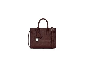 YSL SAC DE JOUR NANO IN EMBOSSED CROCODILE SHINY LEATHER