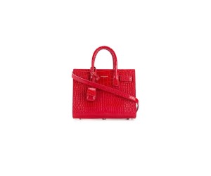 YSL SAC DE JOUR NANO IN EMBOSSED CROCODILE SHINY LEATHER