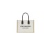 RIVE GAUCHE SMALL TOTE BAG IN LINEN AND LEATHER