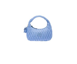 Miu Wander matelasse regenerated nylon hobo bag