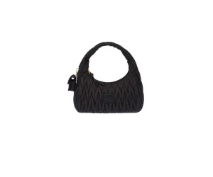 Miu Wander matelasse regenerated nylon hobo bag