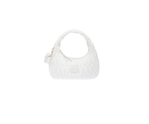 Miu Wander matelasse regenerated nylon hobo bag