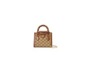 Gucci Diana crystal mini tote bag(high-end grade)