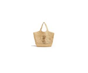 YSL ICARE SHOPPING BAG IN RAFFIA(HIGH-END GRADE)