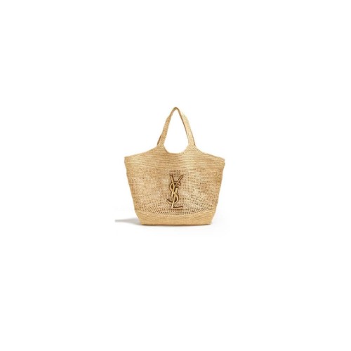 YSL ICARE SHOPPING BAG IN RAFFIA(HIGH-END GRADE)