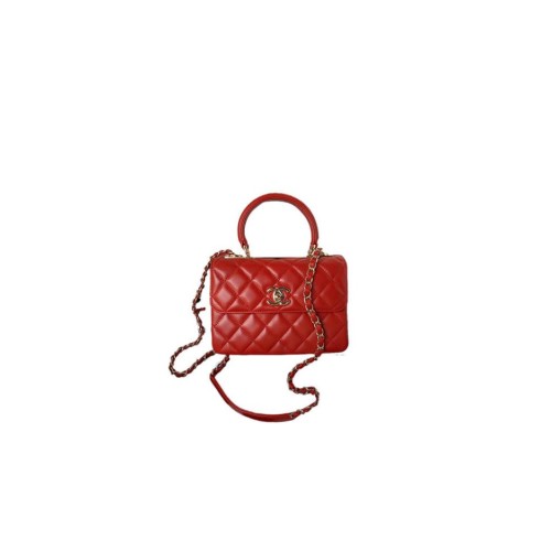 CHANEL Mini Flap Bag with Top Handle(HIGH-END GRADE)