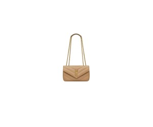 YSL LOULOU small in MATELASSE lambskin