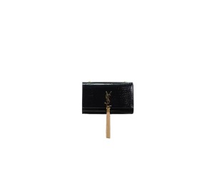 YSL kate medium tassel in crocodile-embossed leather