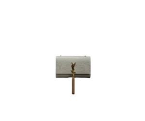 YSL kate medium tassel in crocodile-embossed leather