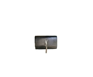 YSL kate medium tassel in crocodile-embossed leather