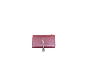 YSL kate medium tassel in crocodile-embossed leather