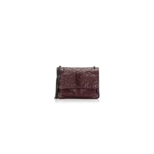 SAINT LAURENT NIKI MEDIUM IN CRINKLED VINTAGE LEATHER
