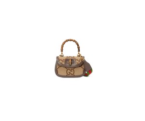GUCCI BAMBOO 1947 JUMBO GG SMALL TOP HANDLE BAG