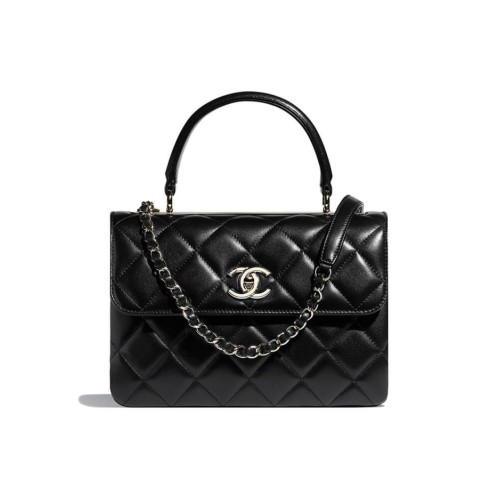 CHANEL FLAP BAG WITH TOP HANDLE