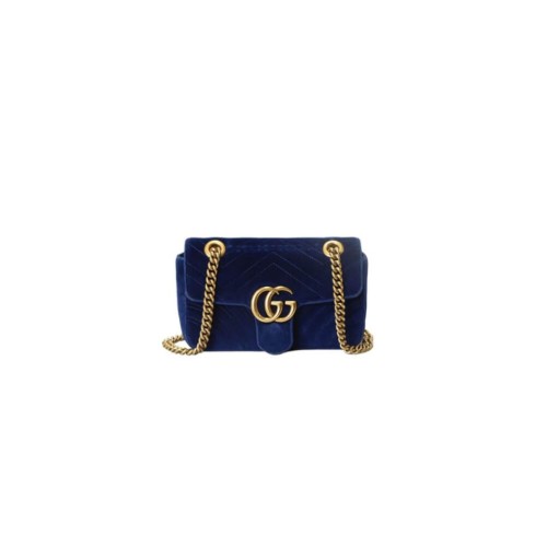 GG Velvet Small Marmont shoulder bag