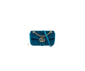 GG Velvet Small Marmont shoulder bag