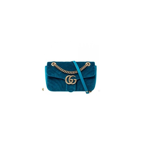 GG Velvet Small Marmont shoulder bag