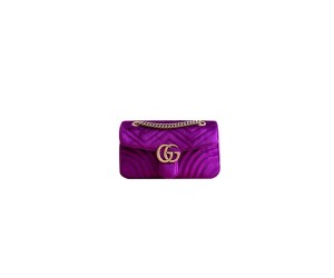 GG Velvet Small Marmont shoulder bag
