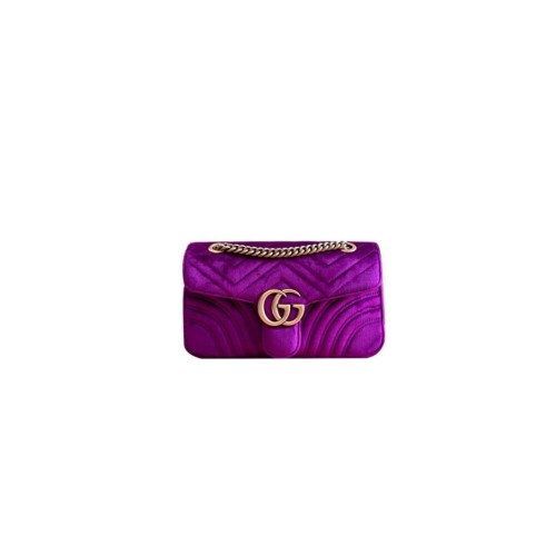 GG Velvet Small Marmont shoulder bag