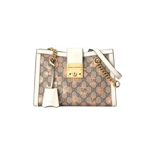 GG Padlock small berry tote bag