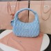 Miu Wander matelasse regenerated nylon hobo bag
