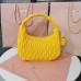Miu Wander matelasse regenerated nylon hobo bag