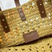 YSL Small Panier Raffia Bag In Brown